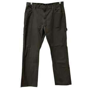 Dickies Mens Sz 36x34 Green Carpenter Stretch Work Pants Utility Canvas